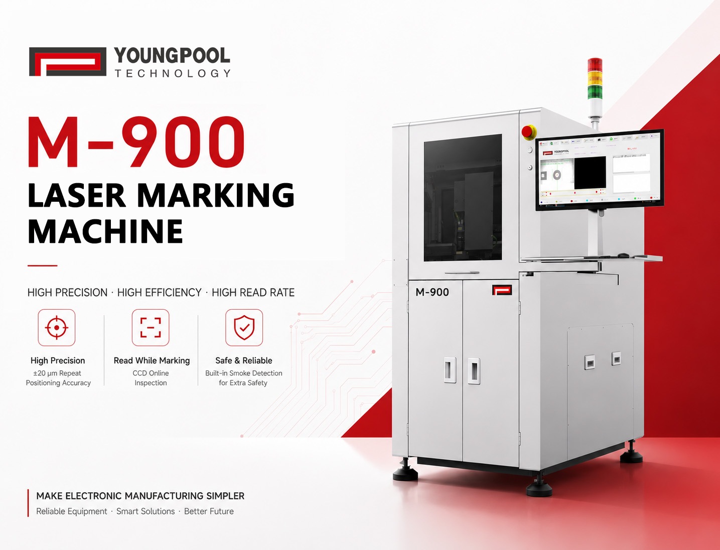 Máquina de marcado láser de PCB de Youngpool Technology | Una solución inteligente de marcado láser para una trazabilidad fiable de PCB