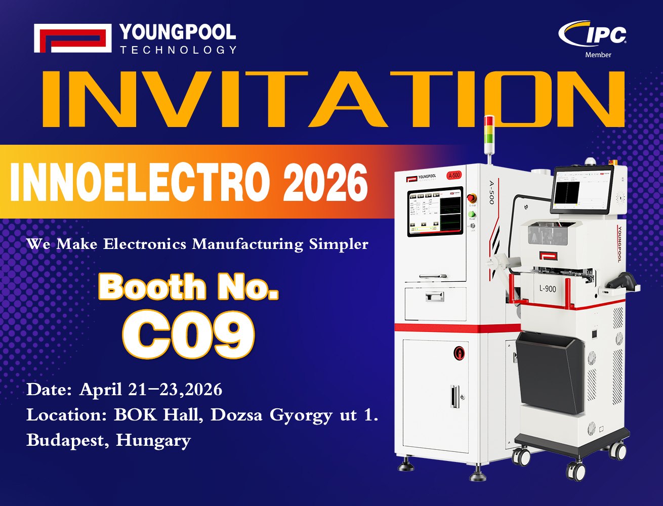 Youngpool Technology expondrá en INNOELECTRO 2026 | Presentando una cartera integral de soluciones SMT inteligentes